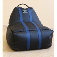 Крісло-мішок для дітей чорне, кожзам